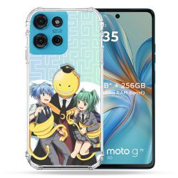 Coque Renforcée Pour Motorola G75 5G Manga Assassination Classroom Kuro Trio