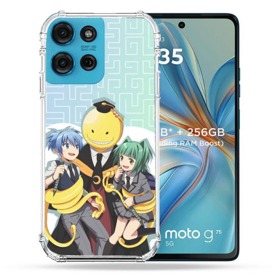 Coque Renforcée Pour Motorola G75 5G Manga Assassination Classroom Kuro Trio