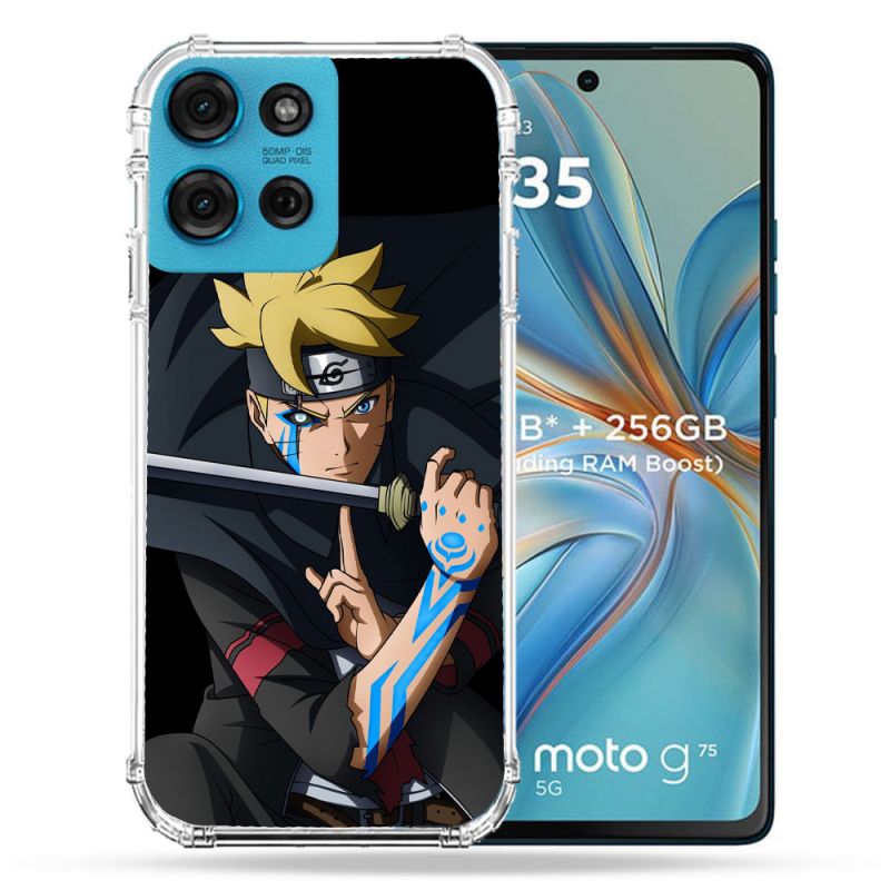 Coque Renforcée Pour Motorola G75 5G Manga Boruto Tatouage