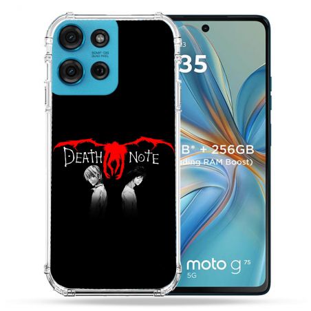 Coque Renforcée Pour Motorola G75 5G Manga Death Note Noir