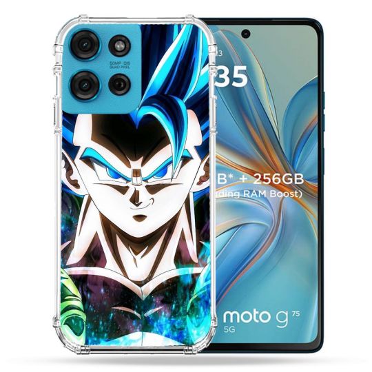 Coque Renforcée Pour Motorola G75 5G Manga Dragon Ball Gogeta Visage