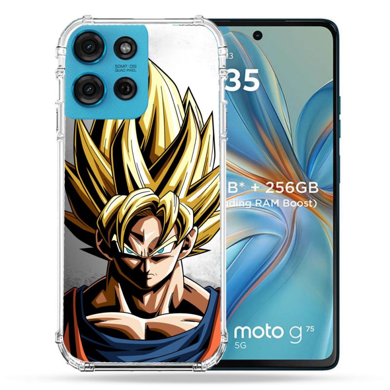 Coque Renforcée Pour Motorola G75 5G Manga Dragon Ball Sangoku Portrait