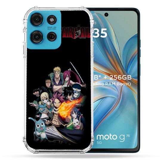 Coque Renforcée Pour Motorola G75 5G Manga Fairy Tail Logo Team