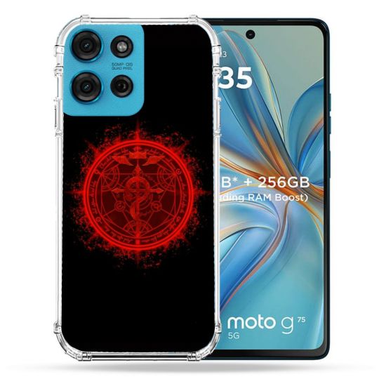 Coque Renforcée Pour Motorola G75 5G Manga Fullmetal Alchemist Logo