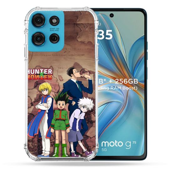 Coque Renforcée Pour Motorola G75 5G Manga Hunter X Hunter Vintage