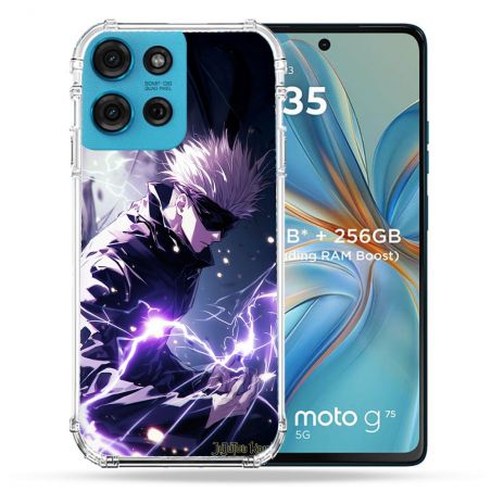 Coque Renforcée Pour Motorola G75 5G Manga Jujutsu Kaisen Gojo Saturo