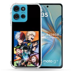 Coque Renforcée Pour Motorola G75 5G Manga My Hero Academia Noir