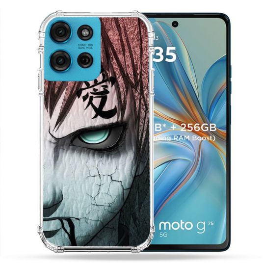 Coque Renforcée Pour Motorola G75 5G Manga Naruto Gaara