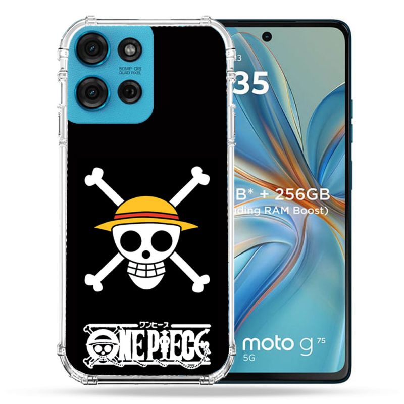 Coque Renforcée Pour Motorola G75 5G Manga One Piece Tete de Mort
