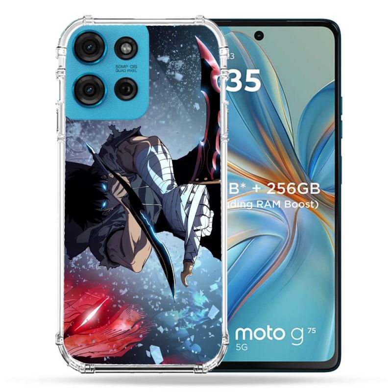 Coque Renforcée Pour Motorola G75 5G Manga Solo Leveling Sung Epee