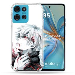Coque Renforcée Pour Motorola G75 5G Manga Tokyo Ghoul Kaneki Blanc