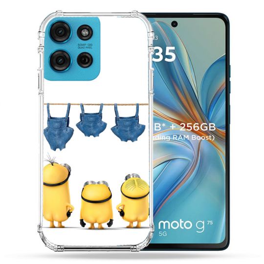 Coque Renforcée Pour Motorola G75 5G Minions Nus