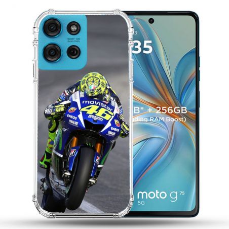 Coque Renforcée Pour Motorola G75 5G Moto Course GP Wheeling 46