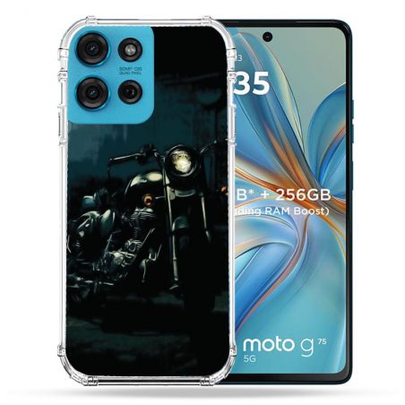 Coque Renforcée Pour Motorola G75 5G Moto Harley Vintage