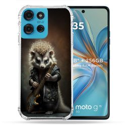 Coque Renforcée Pour Motorola G75 5G Musique Rock Herisson