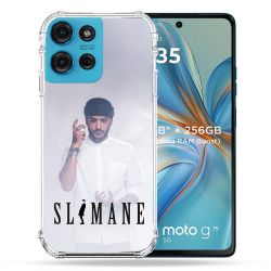 Coque Renforcée Pour Motorola G75 5G Musique Slimane Blanc