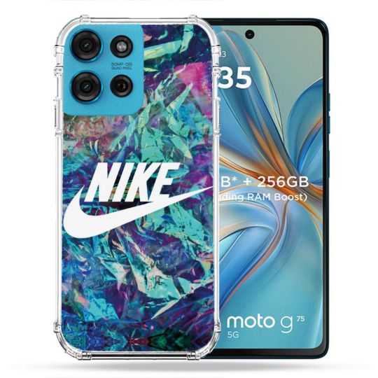 Coque Renforcée Pour Motorola G75 5G Nike Turquoise