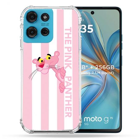Coque Renforcée Pour Motorola G75 5G Panthere Rose