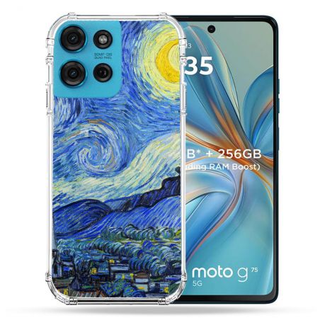 Coque Renforcée Pour Motorola G75 5G Peinture La nuit étoilée