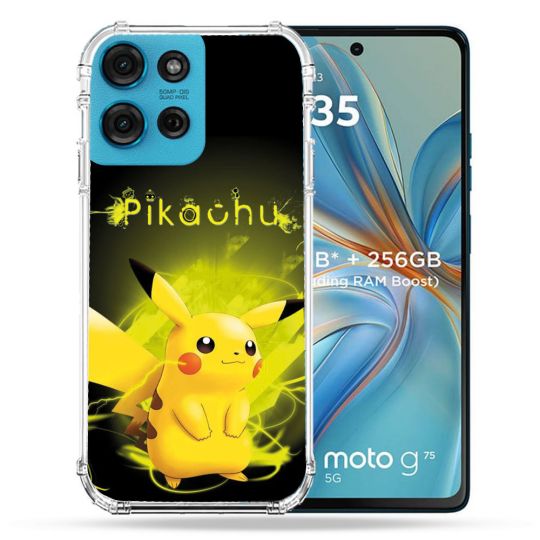 Coque Renforcée Pour Motorola G75 5G Pokemon Pikachu Eclair