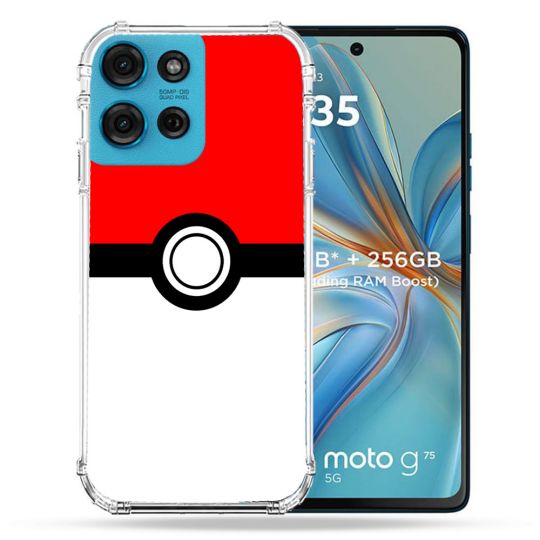 Coque Renforcée Pour Motorola G75 5G Pokemon Pokeball