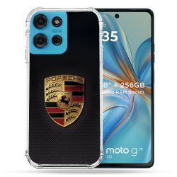 Coque Renforcée Pour Motorola G75 5G Porsche Carbone