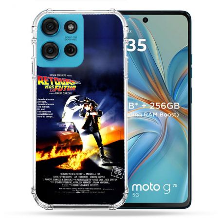 Coque Renforcée Pour Motorola G75 5G Retour Vers Le Futur Affiche