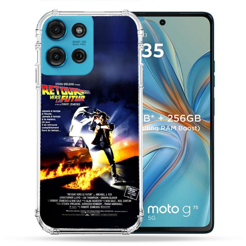 Coque Renforcée Pour Motorola G75 5G Retour Vers Le Futur Affiche