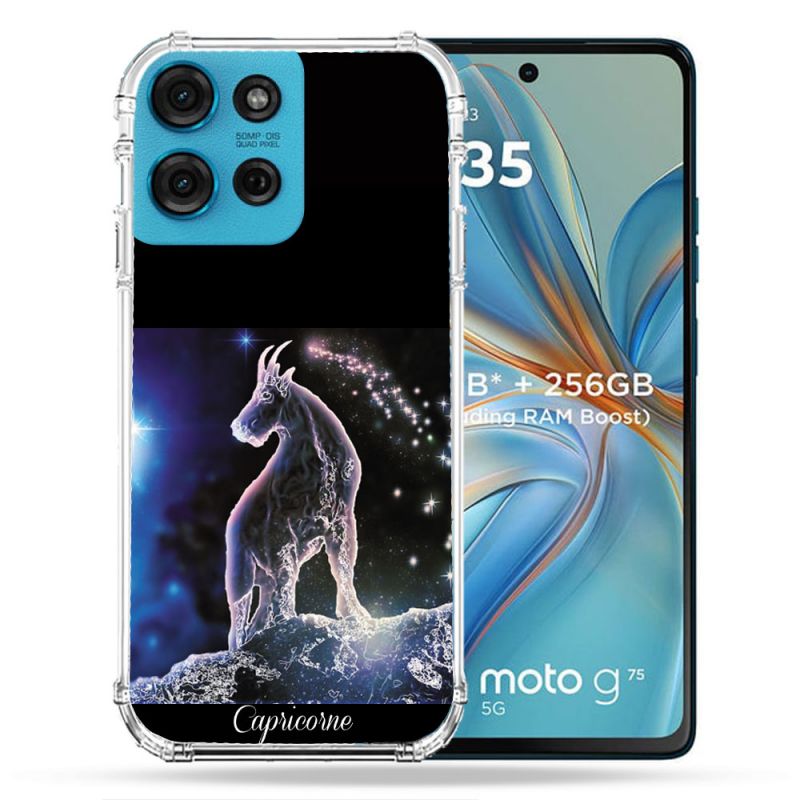 Coque Renforcée Pour Motorola G75 5G Signe Zodiaque 2 Capricorne