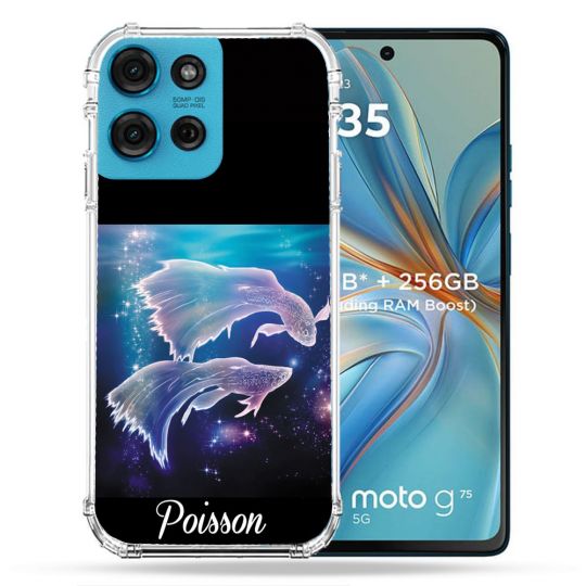 Coque Renforcée Pour Motorola G75 5G Signe Zodiaque 2 Poisson