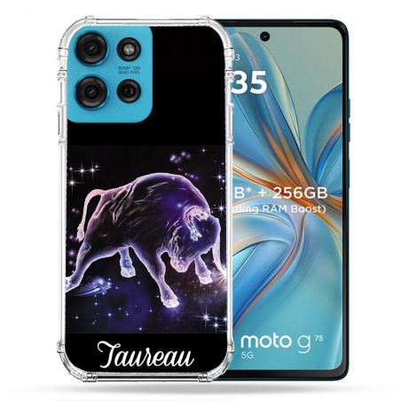 Coque Renforcée Pour Motorola G75 5G Signe Zodiaque 2 Taureau