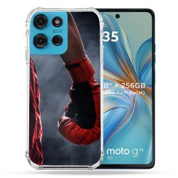 Coque Renforcée Pour Motorola G75 5G Sport Boxe Gant Rouge
