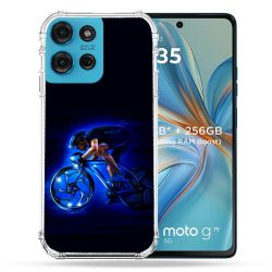 Coque Renforcée Pour Motorola G75 5G Sport Cyclisme Bleu