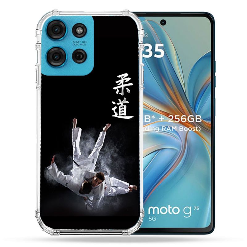 Coque Renforcée Pour Motorola G75 5G Sport Judo Noir