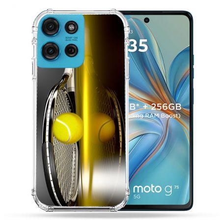 Coque Renforcée Pour Motorola G75 5G Sport Tennis Reflet