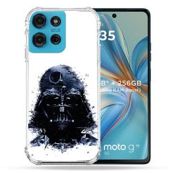Coque Renforcée Pour Motorola G75 5G Star Wars - Dark Vador Blanc