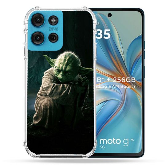 Coque Renforcée Pour Motorola G75 5G Star Wars - Yoda sombre
