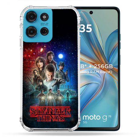Coque Renforcée Pour Motorola G75 5G Stranger Things Affiche 1