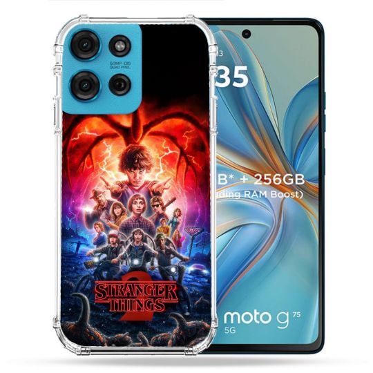 Coque Renforcée Pour Motorola G75 5G Stranger Things Affiche 2