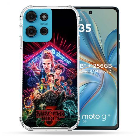 Coque Renforcée Pour Motorola G75 5G Stranger Things Affiche 3