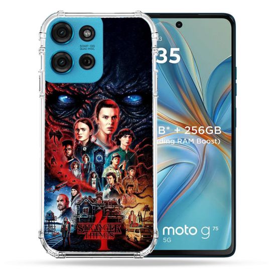 Coque Renforcée Pour Motorola G75 5G Stranger Things Affiche 4