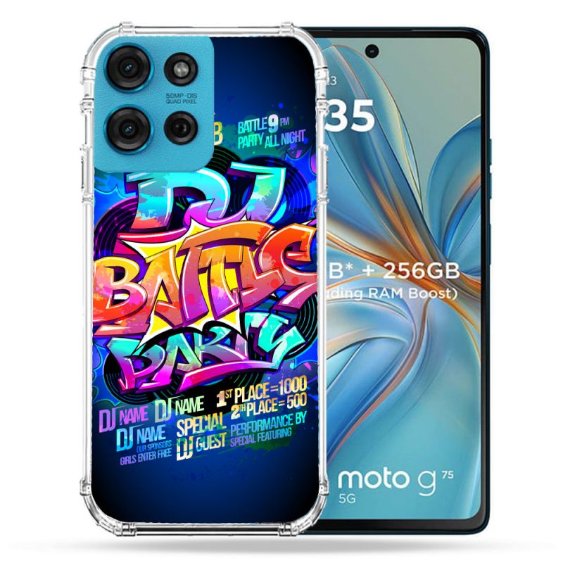 Coque Renforcée Pour Motorola G75 5G Street Art Rap