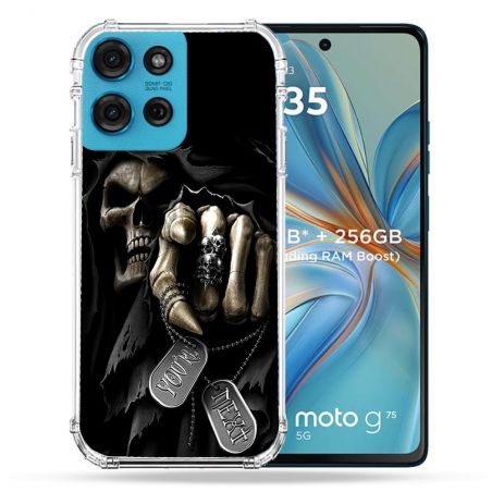 Coque Renforcée Pour Motorola G75 5G Tete de Mort Your Next