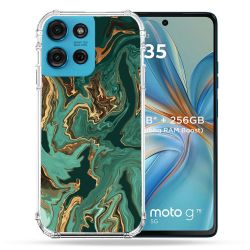 Coque Renforcée Pour Motorola G75 5G Texture Marbre Vert