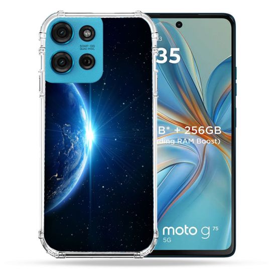 Coque Renforcée Pour Motorola G75 5G Univers Planete Terre