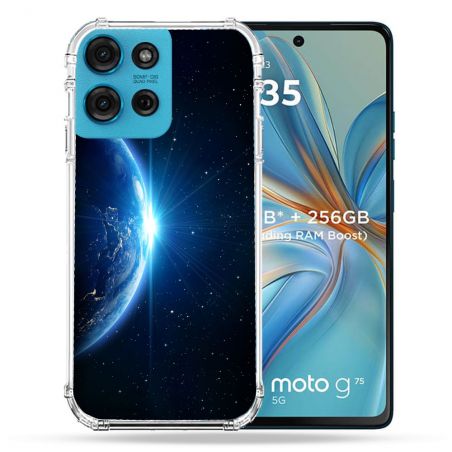 Coque Renforcée Pour Motorola G75 5G Univers Planete Terre