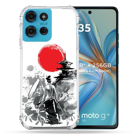 Coque Renforcée Pour Motorola G75 5G Voyage Japon Femme