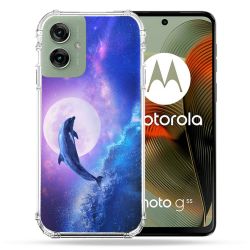 Coque Renforcée Pour Motorola G55 5G Animal Dauphin Vague