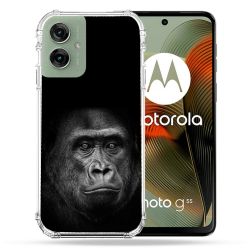 Coque Renforcée Pour Motorola G55 5G Animal Gorille Noir