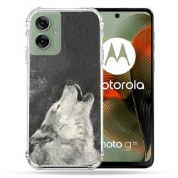 Coque Renforcée Pour Motorola G55 5G Animal Loup Hurlement